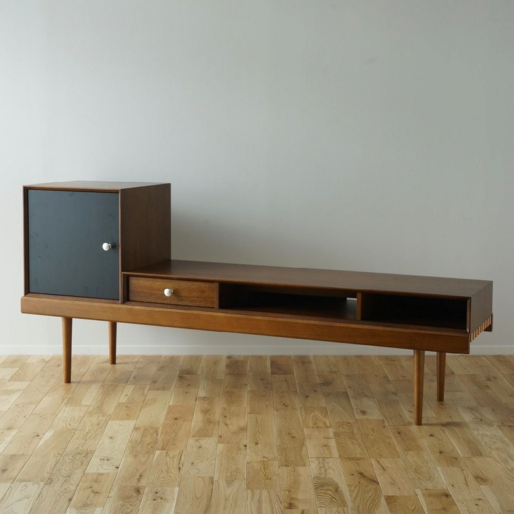 826STANDARD UNIT168cm テレビボード（テレビ台）Cセット ウッドレッグ [BDBAS4SW] ブラウン