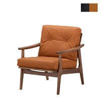 マルニ60 ウォルナットフレームチェア 1シーター ビニールレザー商品画像1