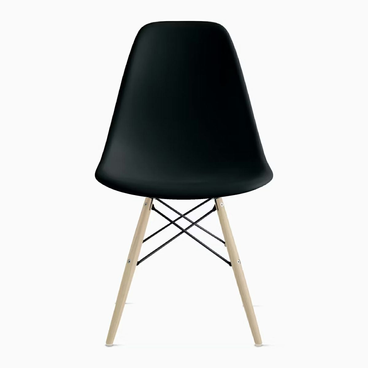 イームズ サイドシェルチェア DSW ブラック ブラックベース メープル［DSW. BK UL ZA E8］