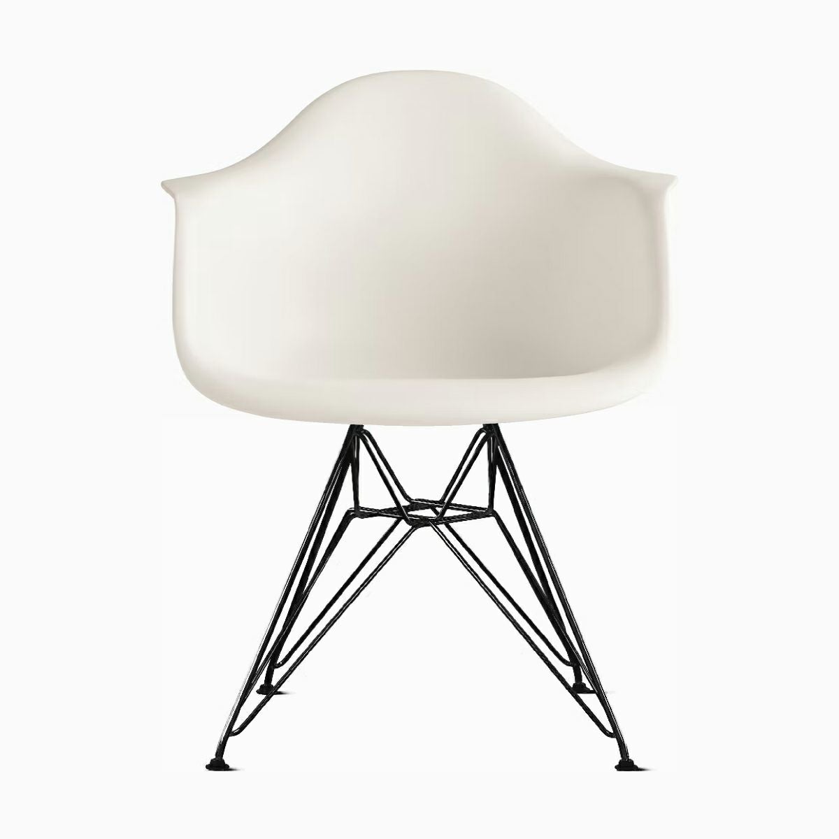HermanMiller イームズ アームシェルチェア DAR イームズ アームシェルチェア DAR ホワイト ブラックベース［DAR. BK