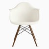 ハーマンミラー（Hermanmiller）イームズ アームシェルチェア DAW ホワイト ブラックベース ウォールナット［DAW. BK OU ZF E8］