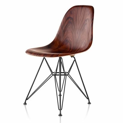 イームズ ウッドシェルチェア サイドチェア DWSR サントスパリサンダー ブラックベース［DWSR. BK 9N E8］