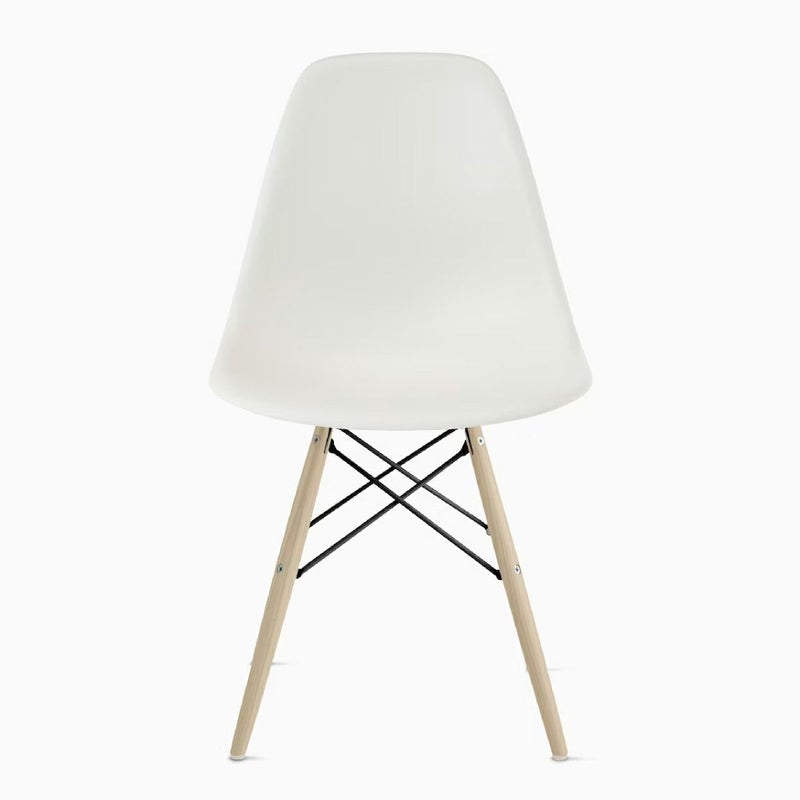 ハーマンミラー（Hermanmiller）イームズ サイドシェルチェア DSW ホワイト ブラックベース ホワイトアッシュ［DSW. BK A2 ZF E8］