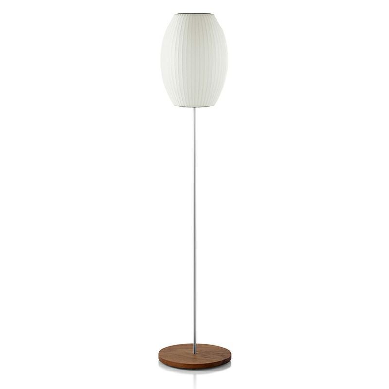 【正規品】ハーマンミラー　ジョージネルソン　バブルランプ　フロアライト　ランプ Bubble Lamp（バブルランプ） NELSON CIGAR LOTUS FLOOR S WALNUT