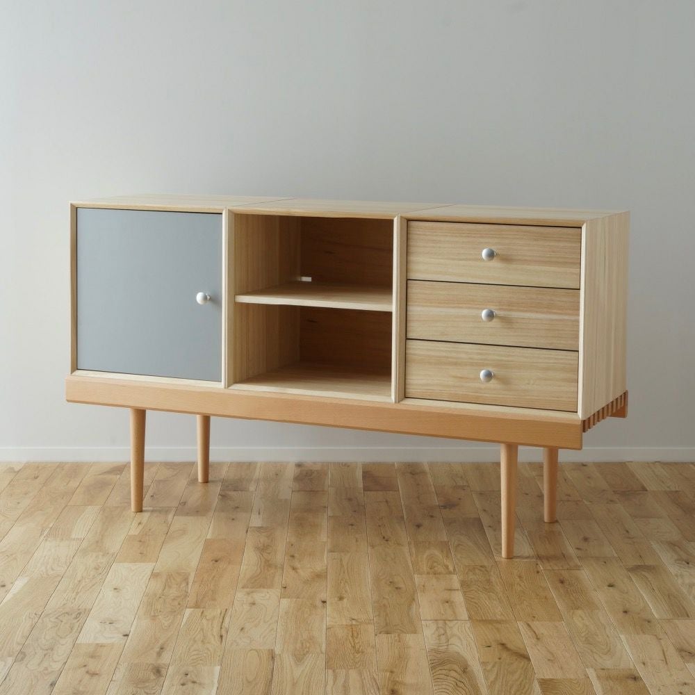 826STANDARD UNIT126cm サイドボードHセット ウッドレッグ　北欧風　ナチュラル 826STANDARD UNIT | インテリアショップvanilla