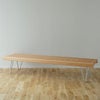 826STANDARD UNIT168cm スラットベンチ ヘアピンレッグ [S4SH] ナチュラル 商品画像2