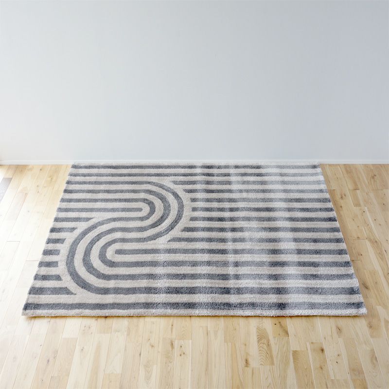 セミシャギーラグ karesansui ［200×140cm］ ナイロン