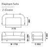 カリモクニュースタンダード エレファントソファ 2シーター（Karimoku New Standard Elephant Sofa 2Seater） 張地：マハラム・メリット［U342B］ 商品画像2