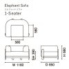 カリモクニュースタンダード エレファントソファ 1シーター（Karimoku New Standard Elephant Sofa 1Seater） 張地：マハラム・メリット［U3420］ 商品画像2