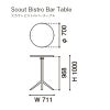 カリモクニュースタンダード スカウトビストロバーテーブル （Karimoku New Standard Scout Bistro Bar Table ）[T340EC] 商品画像5
