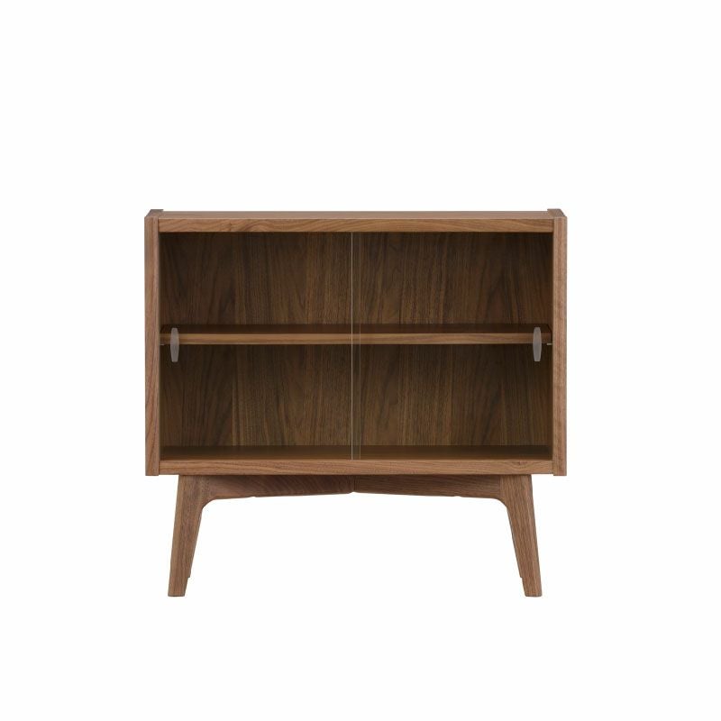 マルニ60+ コンビネーション ウォルナット オープンシェルフ63（溝あり）／ガラスドア（2枚1組）／脚組 セット 商品画像2