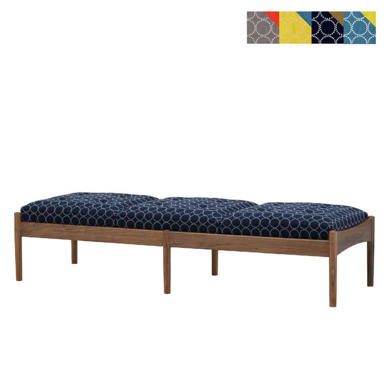 マルニ60+ ウォルナットフレーム ベンチソファ ファブリック M-05（ミナペルホネン dop-tambourine）商品画像1