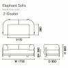 カリモクニュースタンダード エレファントソファ 2シーター（Karimoku New Standard Elephant Sofa 2Seater） 張地：クヴァドラ・コーダ2 [U342B］ 商品画像2