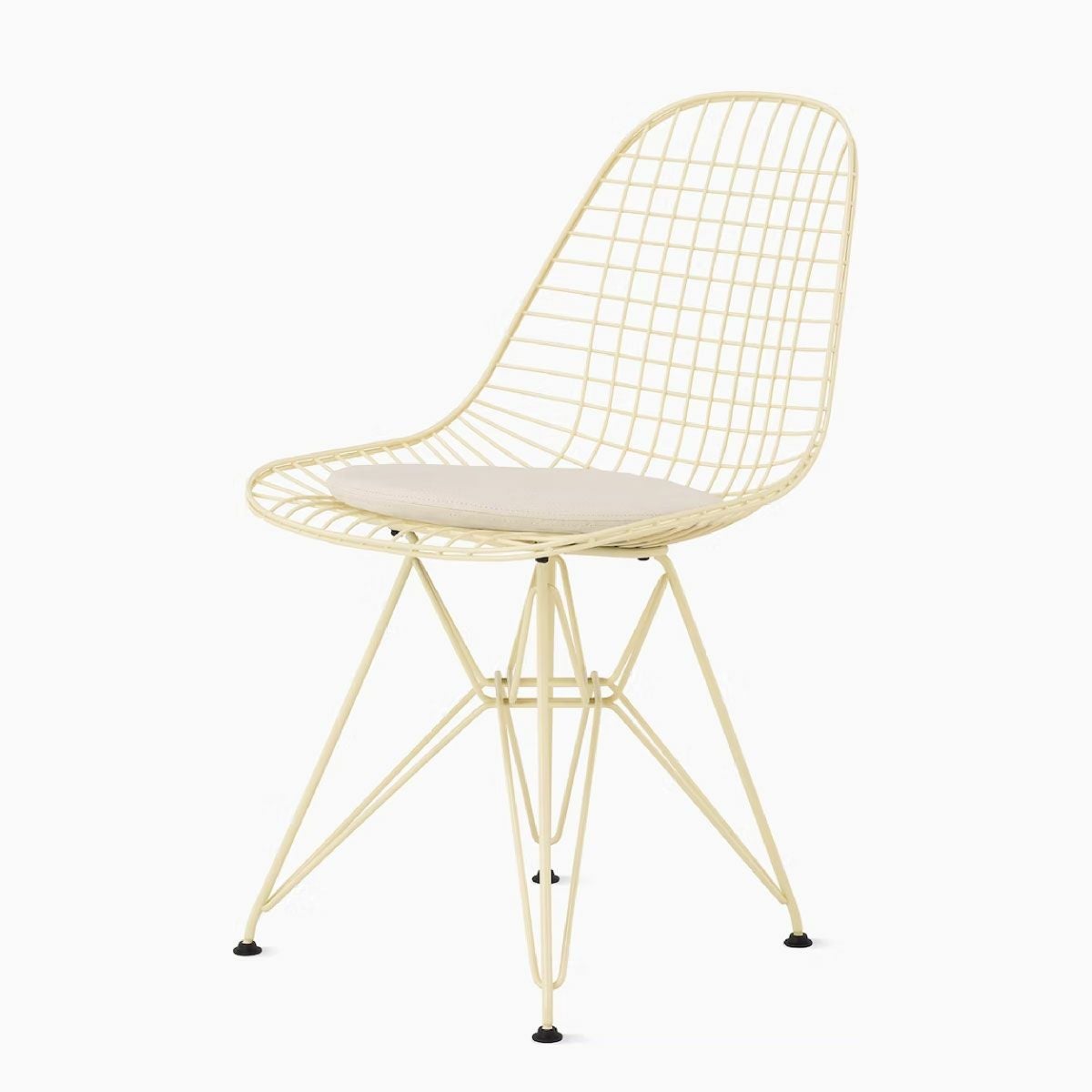 イームズ ワイヤーチェア パッド付き パウダーイエロー《 Herman