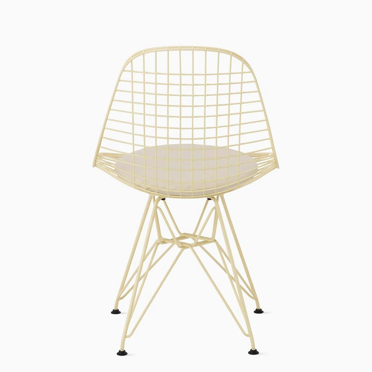 ハーマンミラー（Hermanmiller）イームズ ワイヤーチェア パッド付き パウダーイエロー《 Herman Miller（ハーマンミラー）× HAY 》［DKC.5 PDYE8］