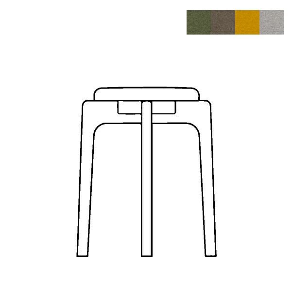 マルニ60+ ウォルナットフレームスタッキングスツール ファブリック M-03商品画像1