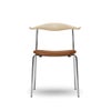 カール・ハンセン＆サン（CARL HANSEN & SON） CH88P オーク ソープフィニッシュ ステンレスフレーム レザーシート THOR301ライトブラウン