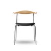 カール・ハンセン＆サン（CARL HANSEN & SON） CH88P オーク オイルフィニッシュ ステンレスフレーム レザーシートTHOR301ブラック