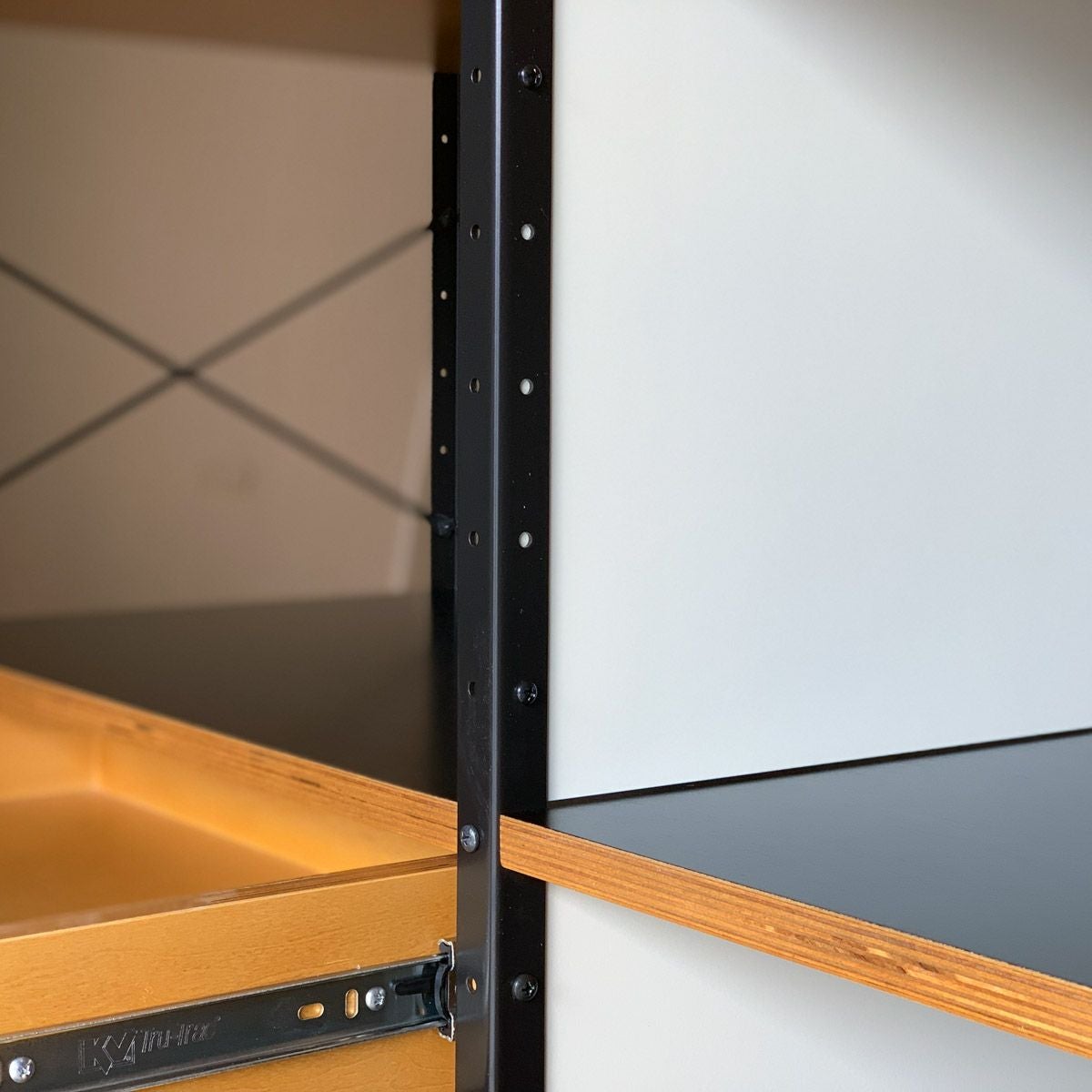 ハーマンミラー（Hermanmiller）イームズ ストレージユニットESU ナチュラルカラー／ブラック 4段2列［ESU420. BU NC］