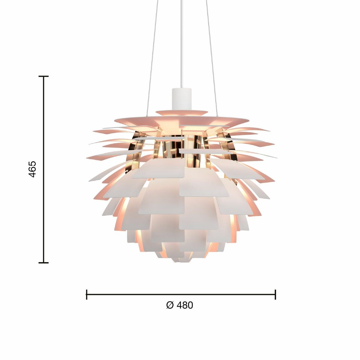 ルイスポールセン（Louis Poulsen）150 Years Anniversary PHアーティチョーク Φ480 / ホワイト・ペールローズ・真鍮メタライズド