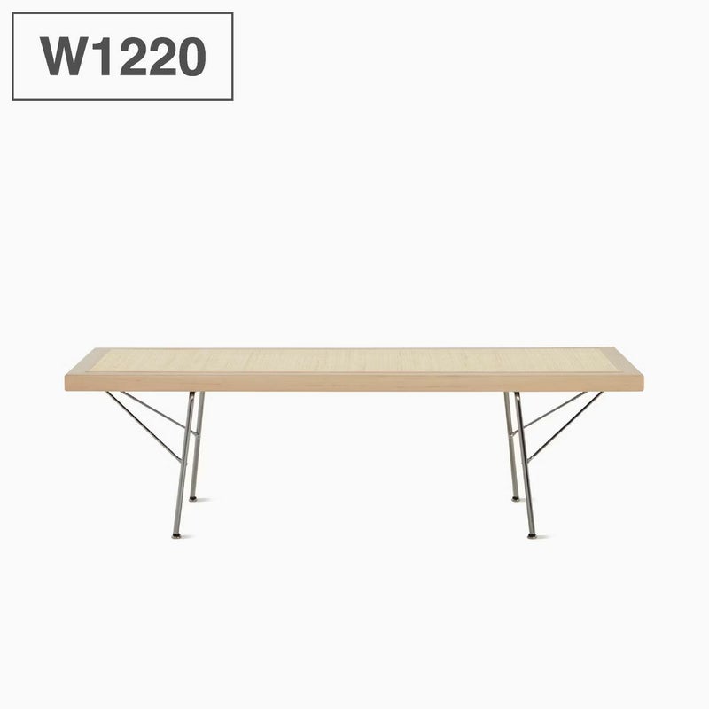 ハーマンミラー（Hermanmiller）ネルソン ケーンベンチ メープル メタルベース クロームベース 1220［5291.48 UL 47］