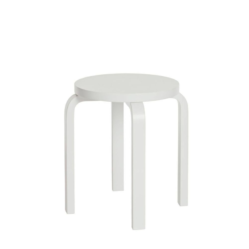 artek スツールE60 ホワイトラッカー　4本脚　アルテック　Aalto artek (アルテック) STOOL E60（スツールE60） 4本脚 オールホワイト