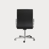 FRITZ HANSEN（フリッツ・ハンセン）OXFORD（オックスフォード）アームチェア（ミディアムハイバック）5スターキャスターベース - サテン仕上げ（シート高さ調整機能42-56cm・チルト機能）CATEGORY3 / エッセンシャルレザー（ブラック）