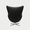 FRITZ HANSEN（フリッツ・ハンセン）EGG（エッグチェア）アルミニウムサテン仕上げ CATEGORY3 / エッセンシャルレザー（ブラック）