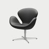 FRITZ HANSEN（フリッツ・ハンセン）SWAN（スワンチェア）アルミニウムサテン仕上げ CATEGORY3 / エッセンシャルレザー（ブラック）