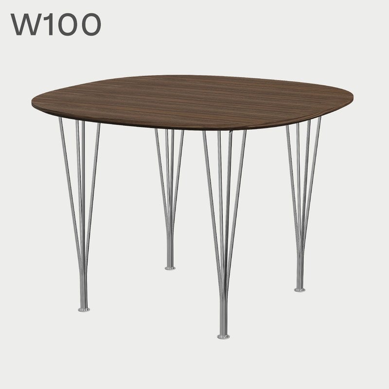 FRITZ HANSEN（フリッツ・ハンセン）SUPERCIRCULAR（スーパー円テーブル）B603（ダイニングテーブル100×100cm）プライウッド クリアラッカー / スパンレッグ