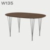 FRITZ HANSEN（フリッツ・ハンセン）SUPERELLIPSE（スーパー楕円テーブル）B611（ダイニングテーブル135×90cm）プライウッド クリアラッカー / スパンレッグ
