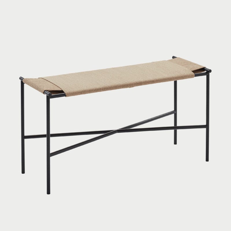 F.H.（フリッツ・ハンセン）SKAGERAK（スカゲラック）Vent bench（ヴェント ベンチ）/ ブラック×ナチュラルペーパーコード