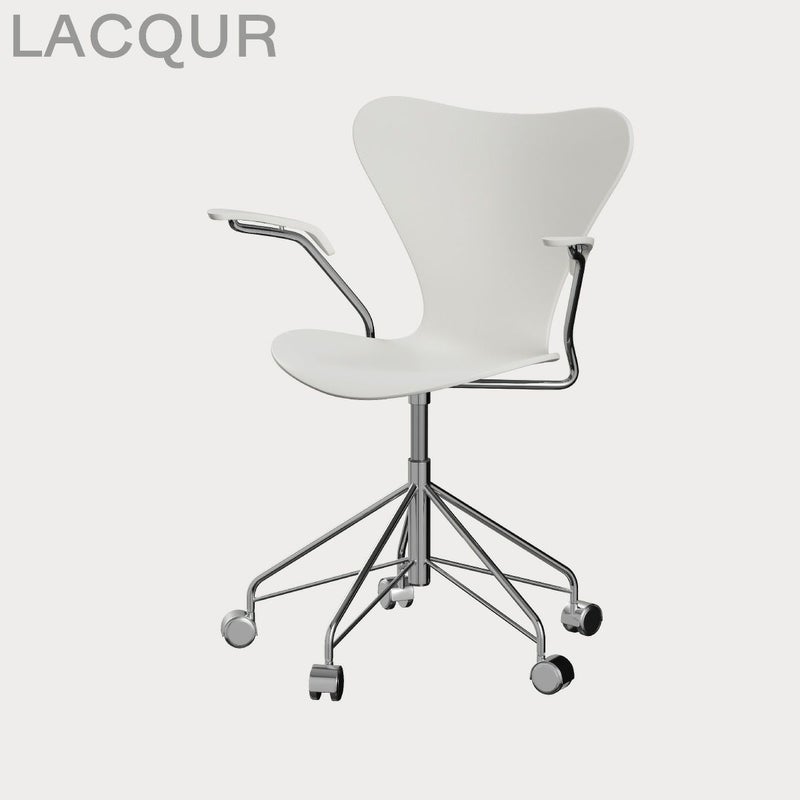 FRITZ HANSEN（フリッツ・ハンセン）SERIES 7（セブンチェア）アームチェア （キャスターチェア） ラッカー / ホワイト