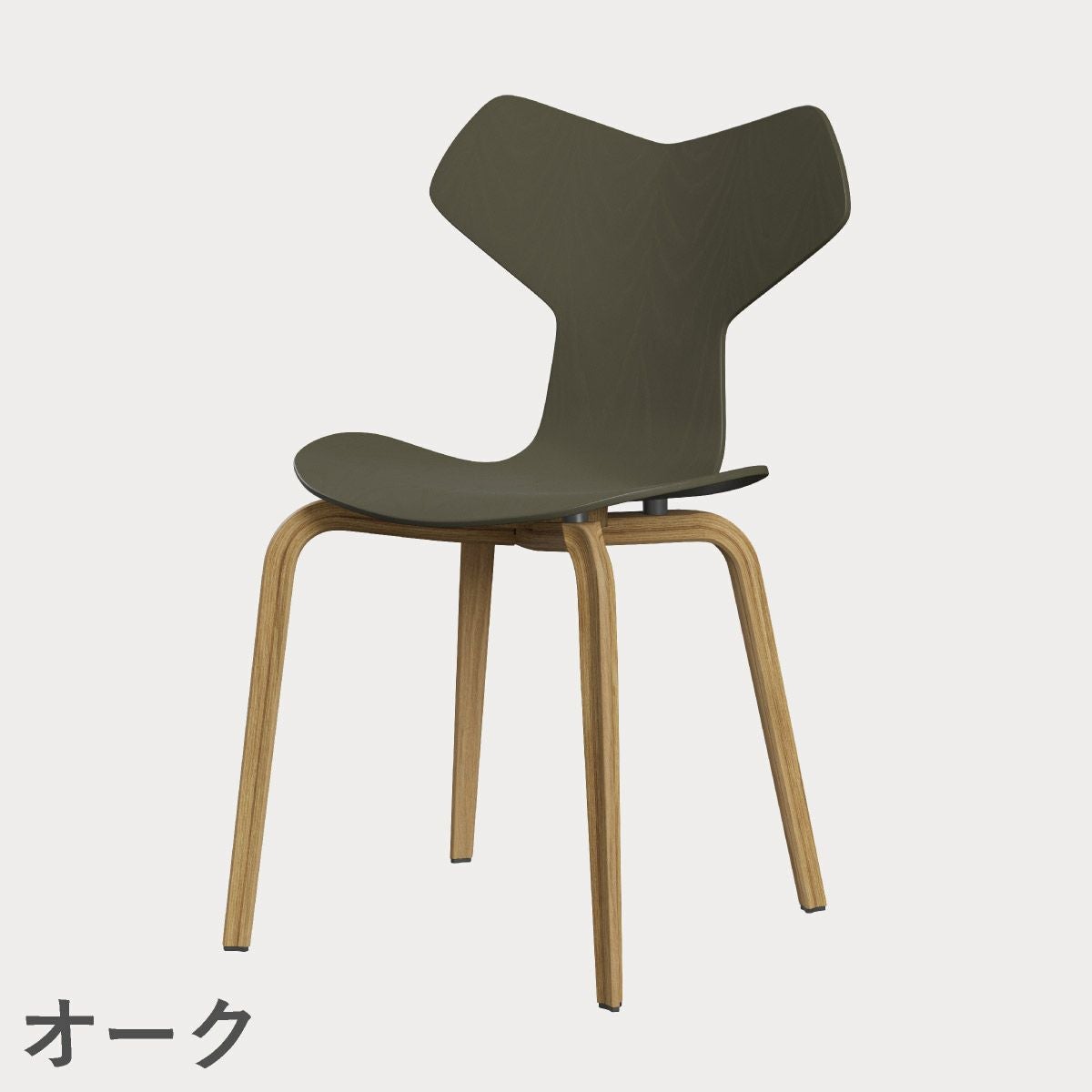 FRITZ HANSEN（フリッツ・ハンセン）GRANDPRIX（グランプリチェア）ウッドレッグ カラードアッシュ / オリーブグリーン