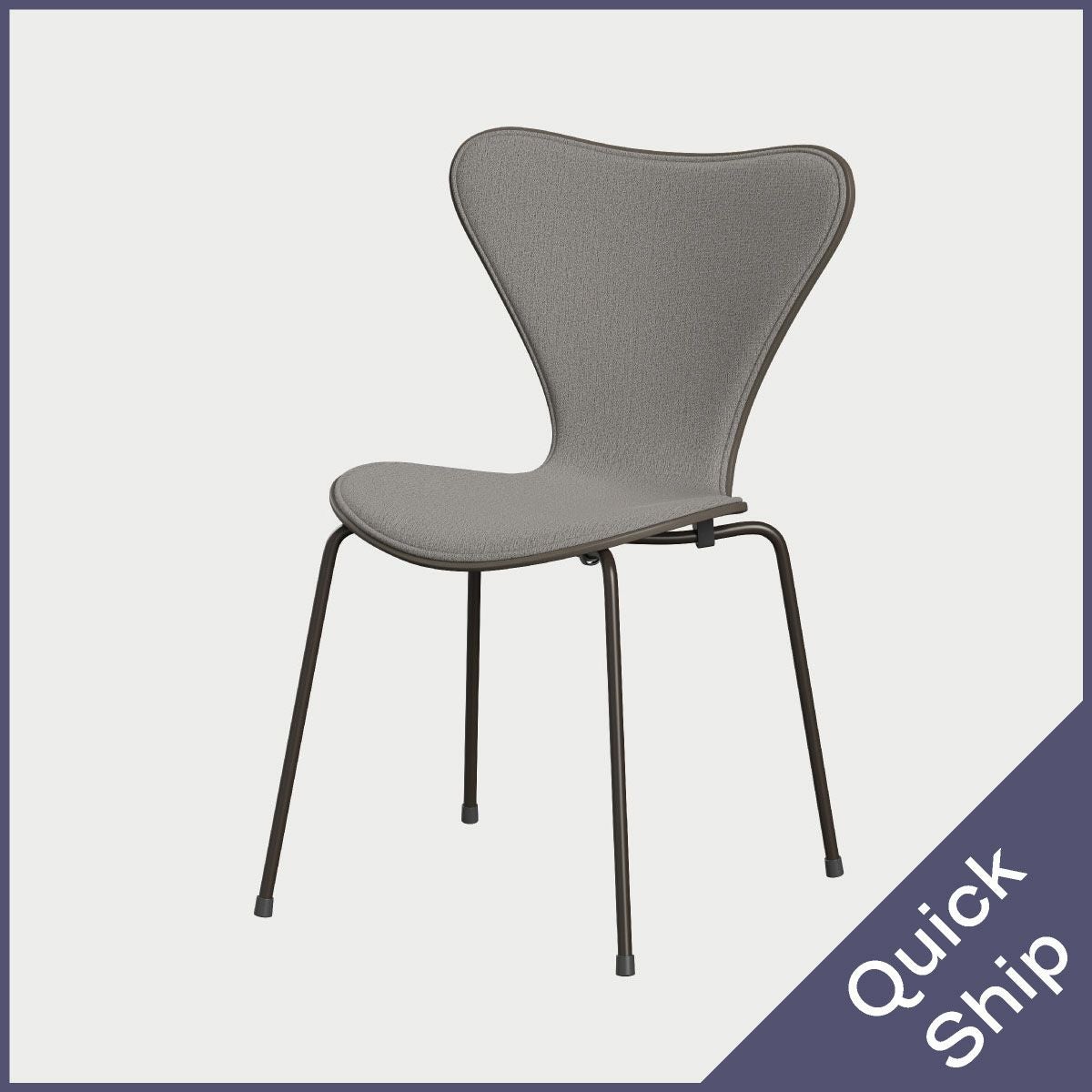 FRITZ HANSEN（フリッツ・ハンセン）SERIES 7（セブンチェア）  フロントパディング カラードアッシュ（ディープクレイ）クリスチャンハウン - ベージュ（1121）×ブラウンブロンズベース