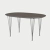 FRITZ HANSEN（フリッツ・ハンセン）SUPERELLIPSE（スーパー楕円テーブル）B611（ダイニングテーブル135×90cm）ラミネート / スパンレッグ グレー天板×クローム仕上げ