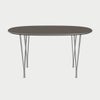 FRITZ HANSEN（フリッツ・ハンセン）SUPERELLIPSE（スーパー楕円テーブル）B611（ダイニングテーブル135×90cm）ラミネート / スパンレッグ グレー天板×クローム仕上げ