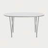 FRITZ HANSEN（フリッツ・ハンセン）SUPERELLIPSE（スーパー楕円テーブル）B612（ダイニングテーブル150×100cm）ラミネート / スパンレッグ ホワイト天板×クローム仕上げ