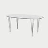 FRITZ HANSEN（フリッツ・ハンセン）SUPERELLIPSE（スーパー楕円テーブル）B616（ダイニングテーブル170×100cm）ラミネート / スパンレッグ ホワイト天板×クローム仕上げ