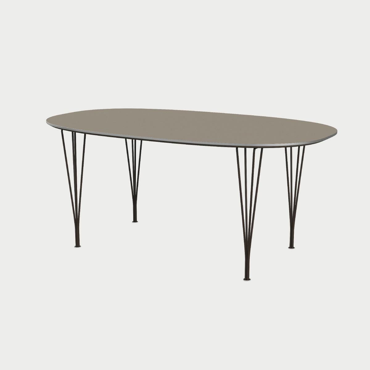 FRITZ HANSEN（フリッツ・ハンセン）SUPERELLIPSE（スーパー楕円テーブル）B616（ダイニングテーブル170×100cm）ラミネート / スパンレッグ ブラウンオッタワ天板×ブラウンブロンズ