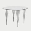 FRITZ HANSEN（フリッツ・ハンセン）SUPERCIRCULAR（スーパー円テーブル）B603（ダイニングテーブル100×100cm）ラミネート / スパンレッグ ホワイト天板×クローム仕上げ