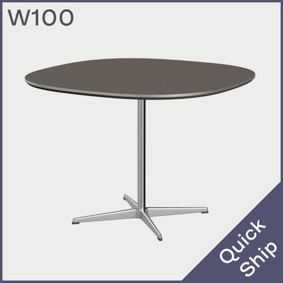 フリッツ・ハンセン（FRITZ HANSEN）SUPERCIRCULAR（スーパー円テーブル）A603（ダイニングテーブル100×100cm）ラミネート / 4スターベース グレー天板×サテン仕上げ