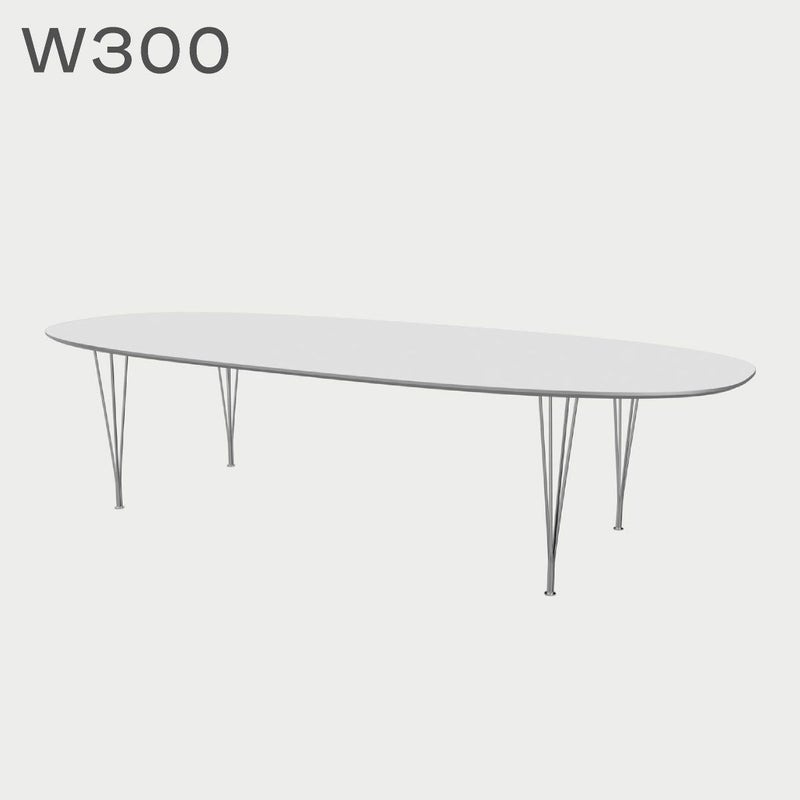 FRITZ HANSEN（フリッツ・ハンセン）SUPERELLIPSE（スーパー楕円テーブル）B617（ダイニングテーブル300×130cm）ラミネート / スパンレッグ