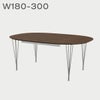 FRITZ HANSEN（フリッツ・ハンセン）SUPERELLIPSE（スーパー楕円テーブル延長式）B619（ダイニングテーブル180-300×120cm）プライウッド クリアラッカー / スパンレッグ