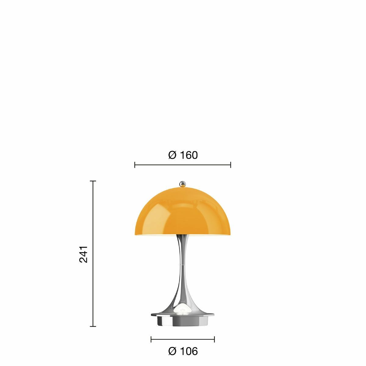 ルイスポールセン（Louis Poulsen） パンテラ 160 ポータブル V3 オパール・オレンジ・クローム