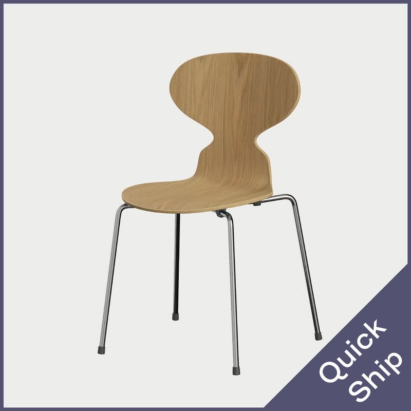 フリッツ・ハンセン（FRITZ HANSEN）ANT（アリンコチェア）4本脚 クリアラッカー / オーク クロームベース