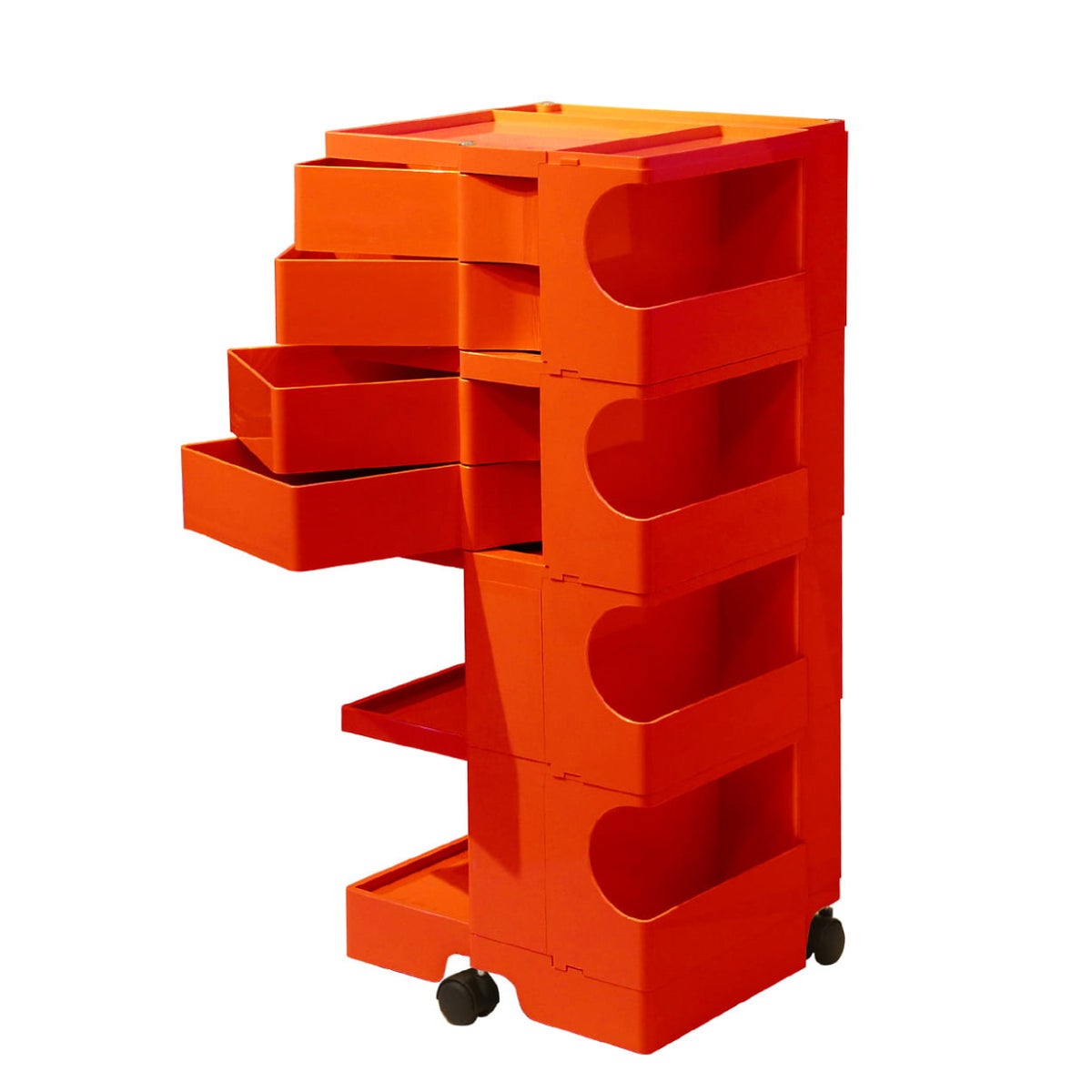 ボビーワゴン 4段4トレイ パプリカ