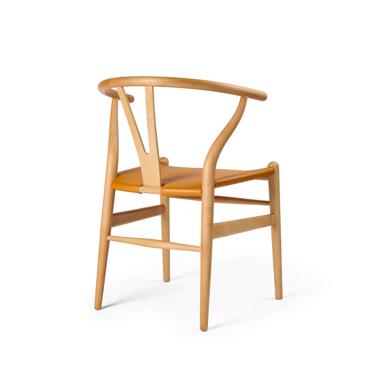 カール・ハンセン＆サン（CARL HANSEN & SON） CH24P Yチェア（レザーシート：ゴールデンブラウン） ビーチ オイルフィニッシュ