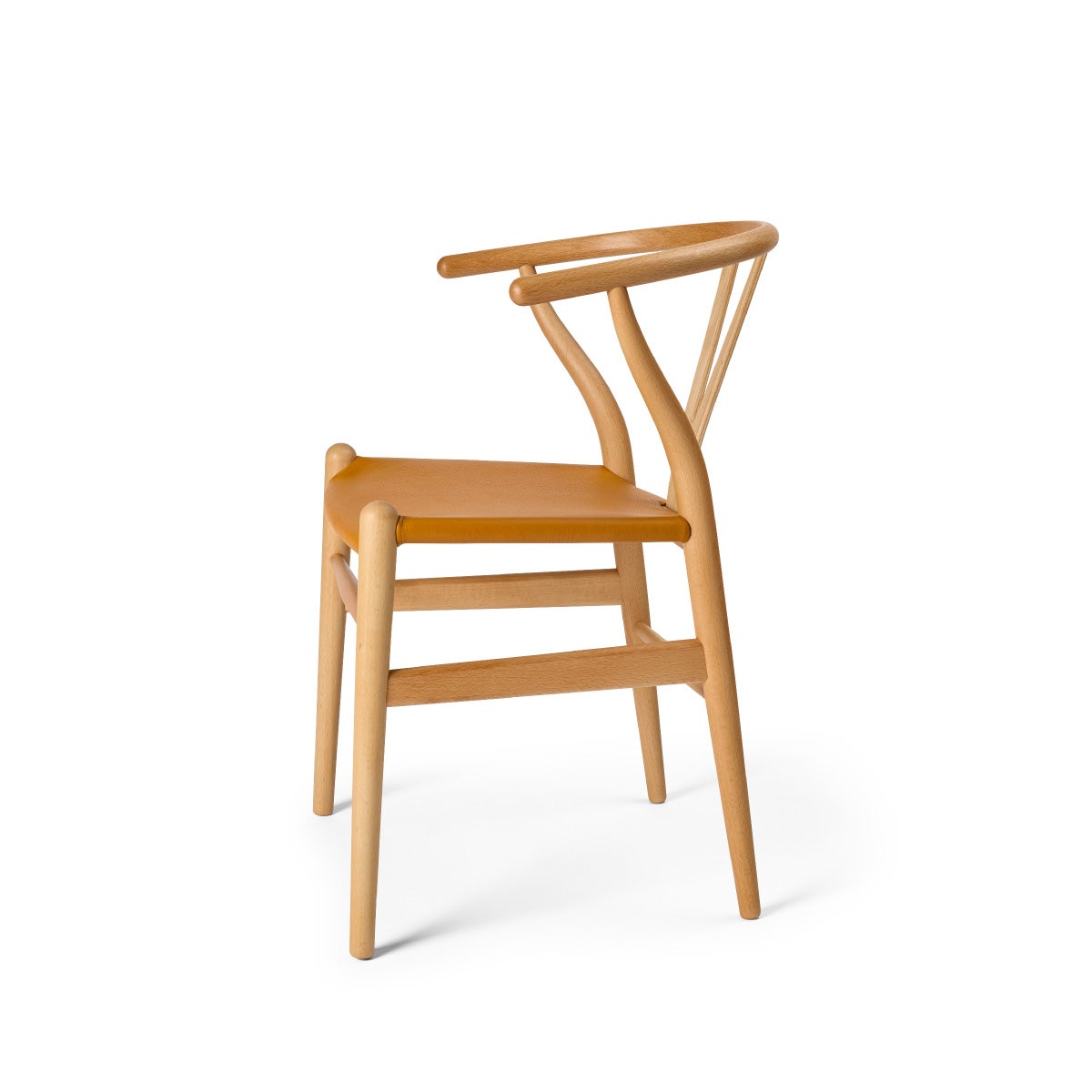 カール・ハンセン＆サン（CARL HANSEN & SON） CH24P Yチェア（レザーシート：ゴールデンブラウン） ビーチ オイルフィニッシュ