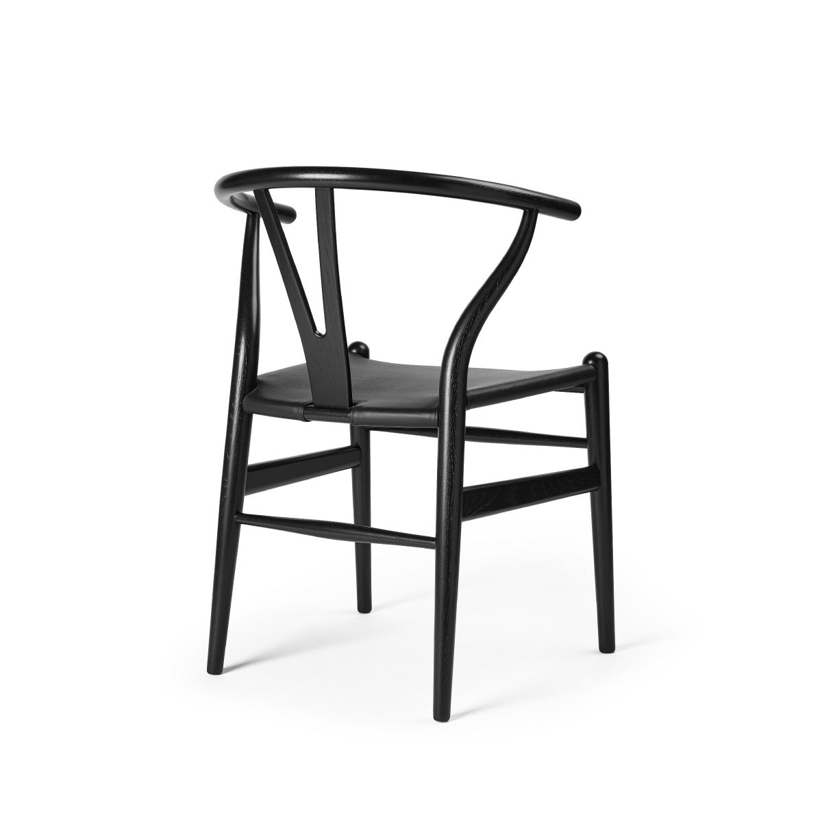 カール・ハンセン＆サン（CARL HANSEN & SON） CH24P Yチェア（レザーシート：ブラック） オーク ブラック塗装